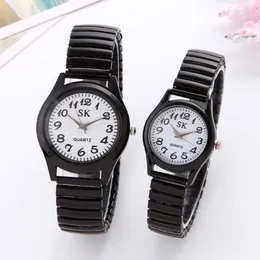 Relógios digitais de relógios de pulso para mulheres e homens com springs aço tira de vidro espelho de vidro elegante design de design de design casal