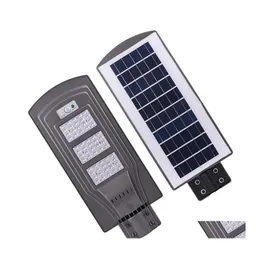 Solar Street Light 20W 40W 60W LED Outdood Wodoodporny IP65 PIR czujnik Smart Garden Pathway Lampa Lampa Dropon