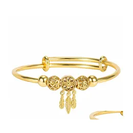 Bangle Dreamcatcher Feather Tassel Bracelet For Women Fashion Jewelry Accessory Sand Gold Bracelets Bangles Drod