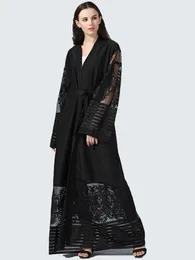 Ethnic Clothing 2023 Plus Size Autumn Blusas Mujer De Moda Abaya Women Long Chiffon Lace Cardigan Kimonos Roupa Korean Fashion