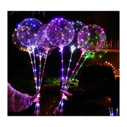 Sznurki LED Bobo Balon 20 -calowe światło z paskiem Luminous Decoring Oświetlenie na imprezę Drug Desla Light