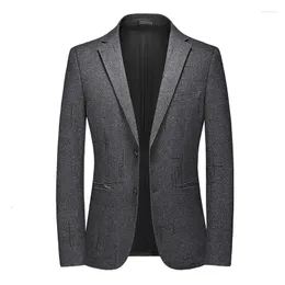 Garnitury męskie jesienne swobodne garnitur Korean Slim Fit Business Blazer Dress Mens płaszcz Americanas para hombre de vestir ciemnosą szary