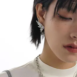 Stud Earrings Fashion Aesthetic Cool Metal Jewelry Woman Liquid Butterfly Earring