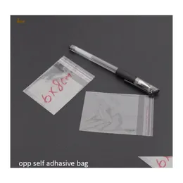 F￶rpackningsv￤skor Promotion Real 1000pcs Clear RESERABLE BOPP Poly Cellophane Bag 6x8cm Transparent Opp Gift Plast Packaging Self Adhe Dh6qy