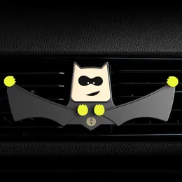 Interior Decorations Car Ornament Clip Cartoon Bat Mobile Phone Bracket ABS Trim Air Vent Outlet Center Control Decorative Auto Accessories Gifts 0209