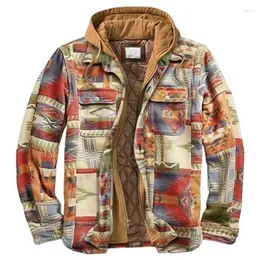 メンズダウンキムセレファシプン格子縞のジャケットとコート綿の並んでいる厚いサーマルパーカは、男性用の冬の冬の温かいアウターウェアトップ