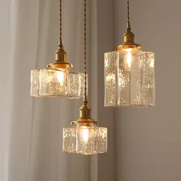 Retro pendellampor glaslampa nyanser hängande lampor ledt tak mats vardagsrum sovrum sovrum bordskrona ljuslysning 0209
