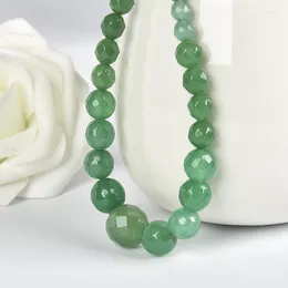 Correntes contas de tamanho distinto e o mais natural verde 6-14 mm dong ling jasper colar.