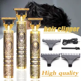 Hårtrimmer T9 USB Electric Hair Cutting Machine Raddningsbart hår Clipper Man Shaver Trimmer For Men Barber Professional Beard Trimmer 230208