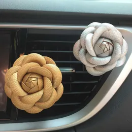 Decorazioni Profumo PU Camelia Decorazione Uscita Clip Deodorante per interni Diffusore di aromi Accessori Pink Car 0209