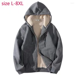 Erkek Hoodies Varış Moda Kış Kış Plus Erkekler Flanel Kalın Hardigan Sıcak Ceket Büyük Günlük Boyut L XL 2XL3XL4XL5XL6XL7XL8XL