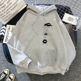 Men's Hoodies Sweatshirts Anime Hoodie Japanese Cartoon Totoro Hoodies Unisex Kawaii Miyazaki Hayao Studio Ghibli Streetwear Harajuku Grey Sweatshirts 230208