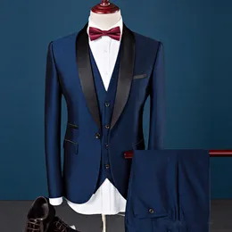 Mens Suits Blazers Custom Made Latest Design Handsome Wedding Slim Fit Groom Tuxedos Formal Wears Shawl Lapel Groomsman JacketPantsv 230209