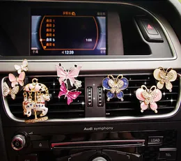 Decorações de interiores Joormom Air Conditioning Outlet clipencrusted Butterfly Car Folha de perfume para mulheres interior automotivo 0209