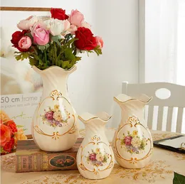 Vases Jingdezhen Gold-Plated Ceramic Vase Home Decor Creative Design Creative Design Porcelain Decorative Flower for Wedding Gift