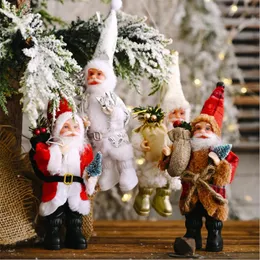 Christmas Decorations Standing Santa Claus Doll For Home Tree Pendant Xmas Ornaments 2023 Navidad Year GiftChristmas