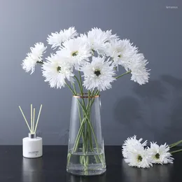 Fiori decorativi 3 pezzi Gerbera a ramo singolo Fiore di seta artificiale per la decorazione del soggiorno di casa Bouquet da sposa Puntelli Pografia Falsi