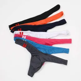 Underbyxor herrar underkläder underkläder 7st/parti män bulge påse cueca fast färg mini trosor homofile sexiga thongs bikini triangel trosor