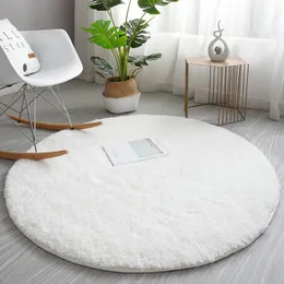 Carpet Fluffy Round Area Rug Carpets for Living Room Home Decor Bedroom Kid Floor Mat Decoration Salon Thick Pile Alfombra 230209