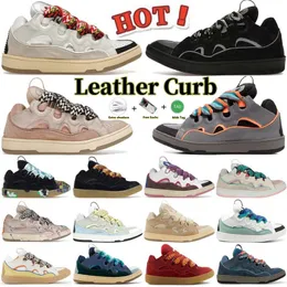 Designer Mesh Shoes Men Women Lace up Extraordinary Sneaker Embossed Leather Curb Sneakers Calfskin Rubber Nappa platformsole Shoe Logo