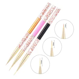 Nail Brushes Art Acrylic Liner Painting Brush French Lines Stripes Grid Pattern Drawing Pen 3D DIY Tips Manicure Tools