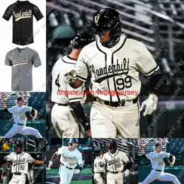 Maglie da baseball cucite Vanderbilt Jersey Jack Leiter Dominic Keegan Isaiah Thomas Carter Young Jayson Gonzalez Tate Kolwyck CJ Rodriguez