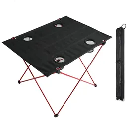 Camp Furniture HooRu Folding Outdoor Table Portable Lightweight Desk with Carry Bag Camping Picnic Fishing Beach Hiking Furniture 230210