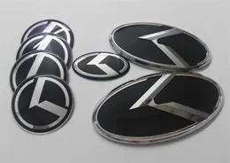 7PCS 1set Black K Logo Ogad Emblem 3D Sticker dla Kia Optima K5 20112017 CAR EMBLEMS290H7044993