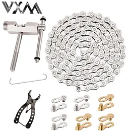 VXM MTB Silver Silver 8 Speed ​​Road Cains Kit 116L Bike Parts Accessories 0210