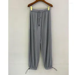 Pantaloni da donna Changpleat Pantaloni da donna Harem spessi autunnali Miyak Fold Alla moda Pantaloni larghi larghi a vita alta Pantaloni sportivi dimagranti