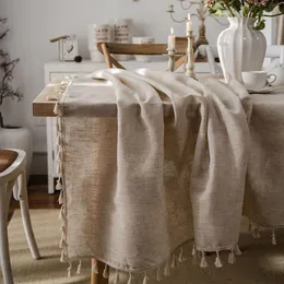 Table Cloth Cotton And Linen Tablecloth Retro Cover For Nappe De Tassel Rectangle Obrus Tafelkleed Mantel Mesa