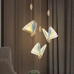 Kolye lambalar Zarif tavan lambası ev dekorasyon aydınlatma yatak odası avize 3 modlar oturma odası/ofis gece ışığı için ışık asılı