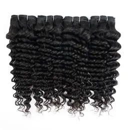 12 stycken Deep Wave Human Hair Bundles For Women 95G-100G för en bit USA-lager