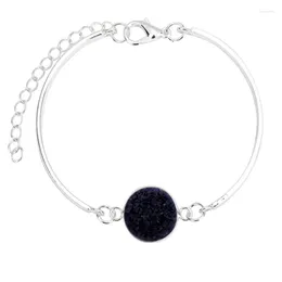 Braccialetto Bracciale a grappolo multicolore in argento con cuore in cristallo Braccialetti rotondi Collana e orecchini per donna Orecchini in acrilicoBangle Kent22