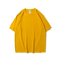 メンズTシャツ9.9OZ 280GSM特大の重いTシャツ半袖ティーコットンソリッドカラートレンドレジャーグリーンホワイトブラック