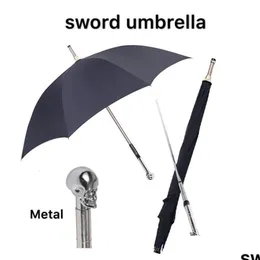 المظلات المشرع العلامة التجارية موضة مقبض طويل رجل ماتيتش مظلة يندبروف الأعمال السيف مقاتلة ظلة Mtifunctional الإبداعية Dhjgf