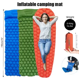 Outdoor-Pads Zomake Ultraleichte Isomatte Tragbare Campingmatte Aufblasbare Luftmatratze Outdoor Wandern Trekking Picknick Schlafmatte Einzeln 230210