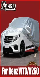 Full bil täcker inomhus utomhus vattentätt anti damm sol regn snöskydd för Mercedes Benz Vito V260 W447 W639 Tillbehör W227764249