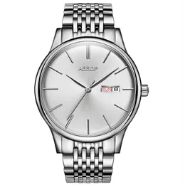 AESOP 8 5 мм Ultra Thin Fashion Mens Watch Top Brand Luxury Malce Clock Men Relogio Masculino Sliver Strap290M