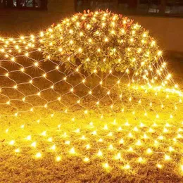 300 LED Net Net Mesh Fairy String Light 8 أوضاع وميض مع إضاءة وظيفة الذاكرة 14.8x5 قدم Crestech168