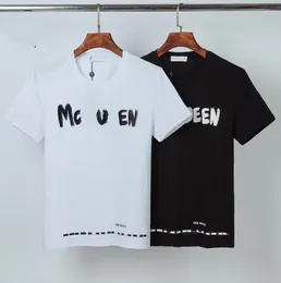 Diseñadores de hombres Camiseta Camiseta de Alfabeto Impreso para mujeres Diseñador de moda de moda en blanco y negro Tamaño de manga corta S-XXL