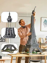 Blocks Creatoring Expert 10307 Eiffel Tower Paris Architecture Najwyższy model zestawu budynków Blocks Cegły Zabawki dla dorosłych Dzieci 75313