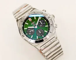 2023 GF 시계 자동 기계 7750 이동 크기 42 mm 스테인레스 스틸 웨이터 케이스 곡선 사파이어 크리스타