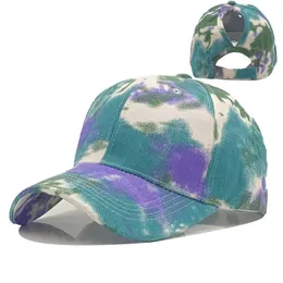 Ball Caps 2021 Pferdeschwanz Baseball Kappe Frauen Tie Dye Baumwolle Trucker Caps Casual Sommer Snapback Visier Hut G230209