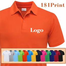 Men's Polos Summer Short Sleeve Polo Custom Printing Casual Lapel Shirt Embroidery Pattern Fashion Quick Dry Top Design Men And Women 230210