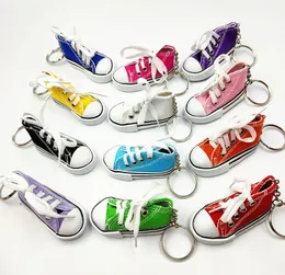 ثلاثية الأبعاد Canvas Canvas Sneaker Tennis حذاء مفتاح سلسلة مفاتيح سلسلة المجوهر