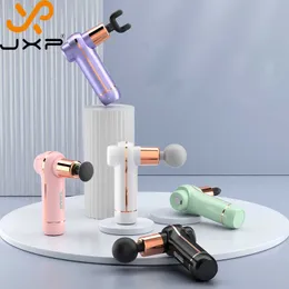 JXP Gun Button Sport Massager Fitness Muscle Electric Machine Masajeador عالي التردد الملون Mini Fascia 0209