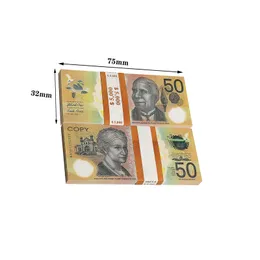 Aud Banknotes Australian Dollar 20 50 100 Paper Copy Full Print Banknote Money Fake Monopoly Money Movie Props