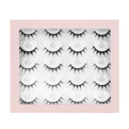 10 Paar natürliche Wimpernverlängerungen kurz 3D Falsch Wimpern Curl Soft Wispy Faux Nerz Wimpern Make -up