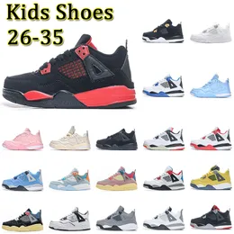 Jumpman 4 Retro Kids Basketball Shoes 4s Niños Preescolar Zapato Bebé Niños Niñas Entrenadores Niño Niño Deportes Pour Enfant Sapatos Infantis